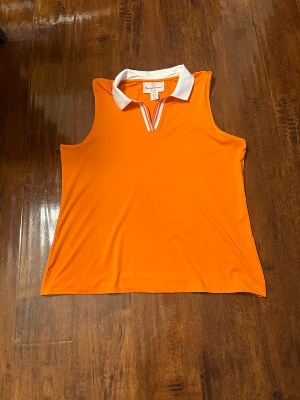 Tommy Bahama Orange Sleeveless Polo Golf Shirt